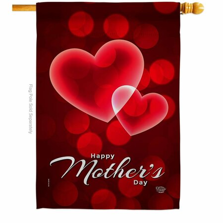 CUADRILATERO Love Mothers Day Family Mother 28 x 40 in. Double-Sided Vertical House Flags for  Banner Garden CU3914856